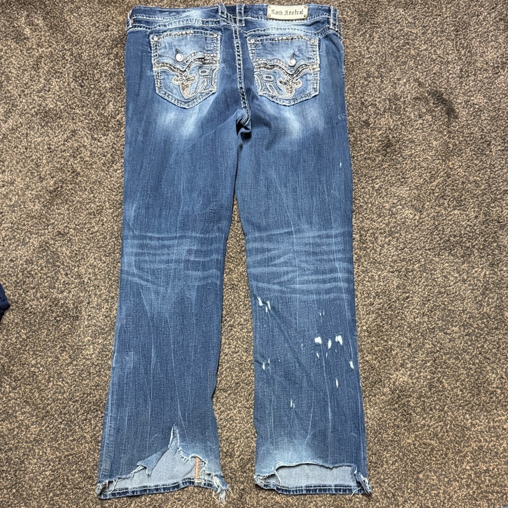 Rock Revival Women's Easy Boot Jeans 36 18 18 W See Pics for condition! Sundee